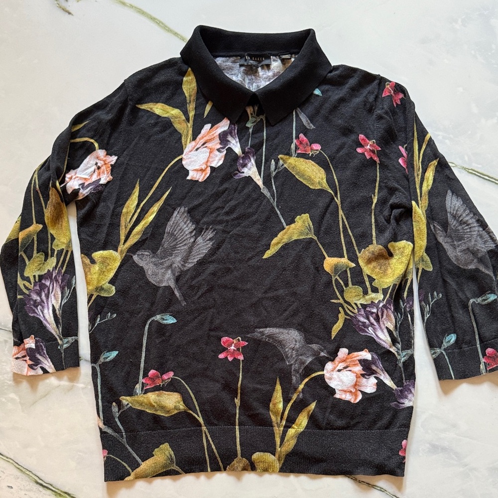 Ted Baker Floral Sweater - Ted Size 3